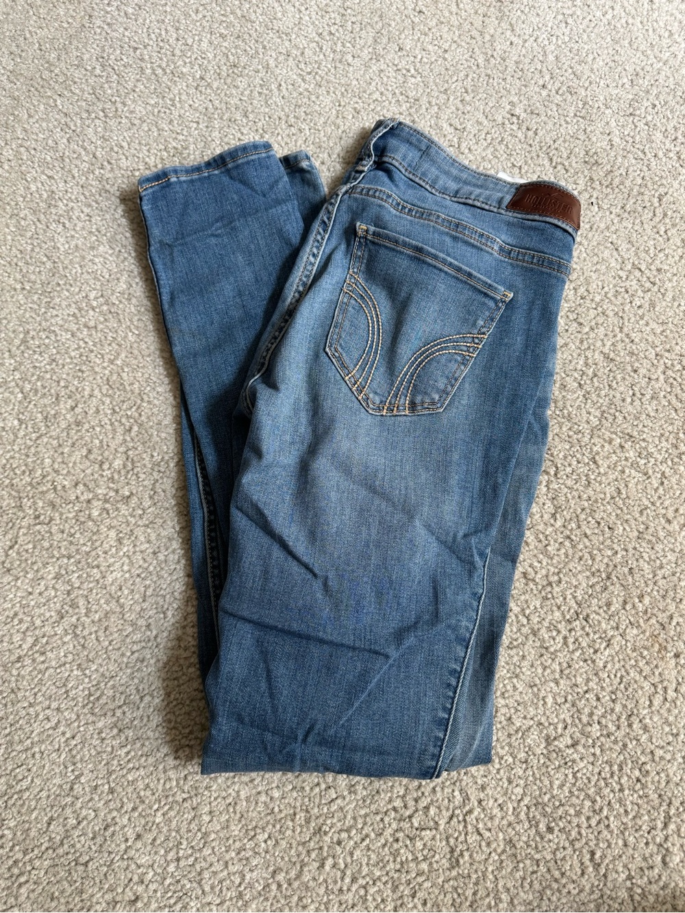 Hollister Medium Blue Skinny Jeans denim